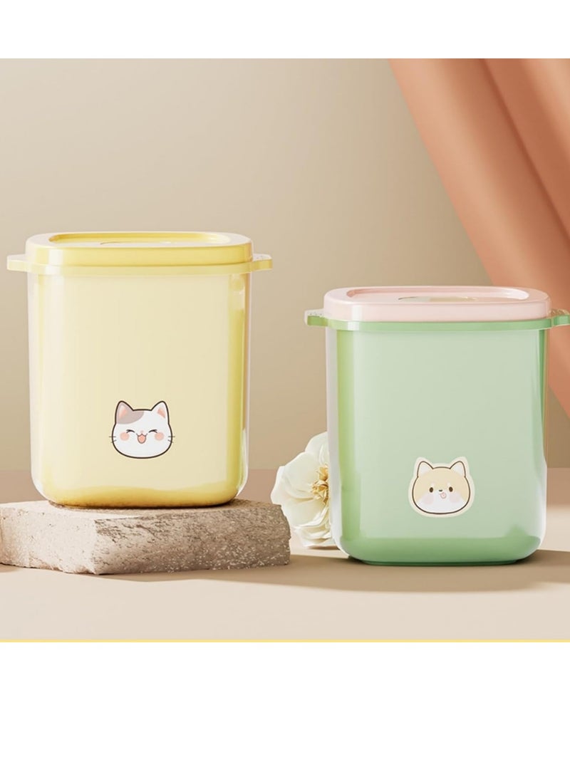 بيوينتي حاوية تخزين طعام القطط/الكلاب اللطيفة، سعة 10 لترات، بغطاء محكم، صندوق تخزين طعام الحيوانات الأليفة - Image 5